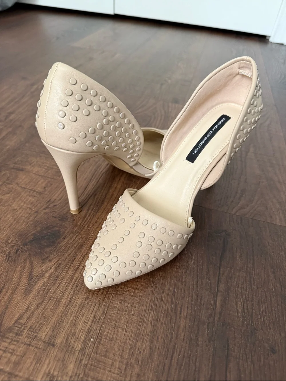 French Connection Nude Stud Heels